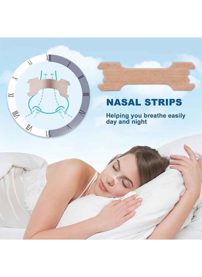 Nasal Strips(66mm*19mm),Premium Ventilation Nasal Strips for Sleep - Ideal for Children's Nasal Congestion, Physical Nasal Congestion Relief for Adults, Anti-Snoring Nasal Strips - 50 Pieces.