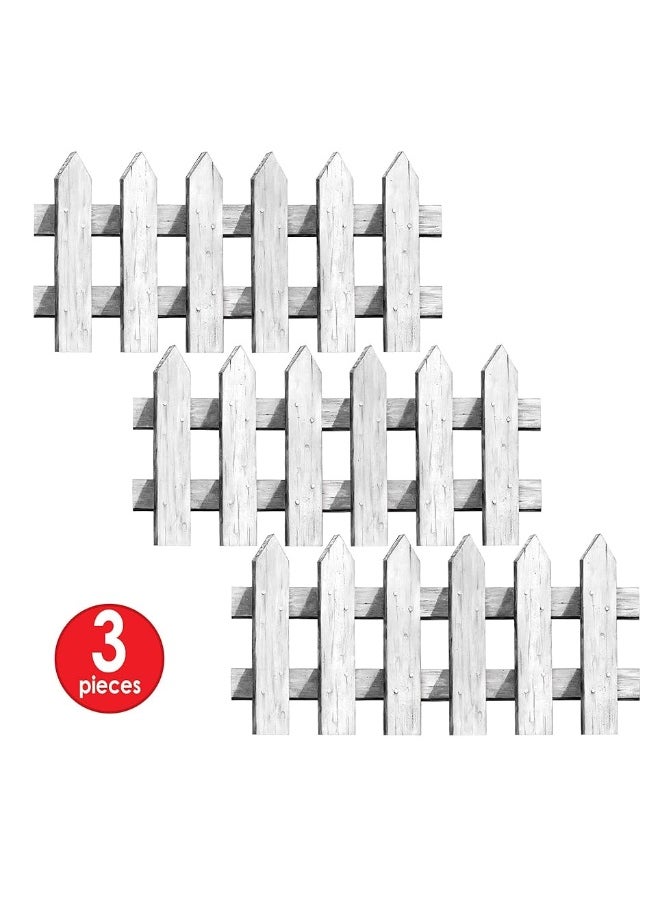 Picket Fence Cutouts Party Accessory (1 count) (3/Pkg)