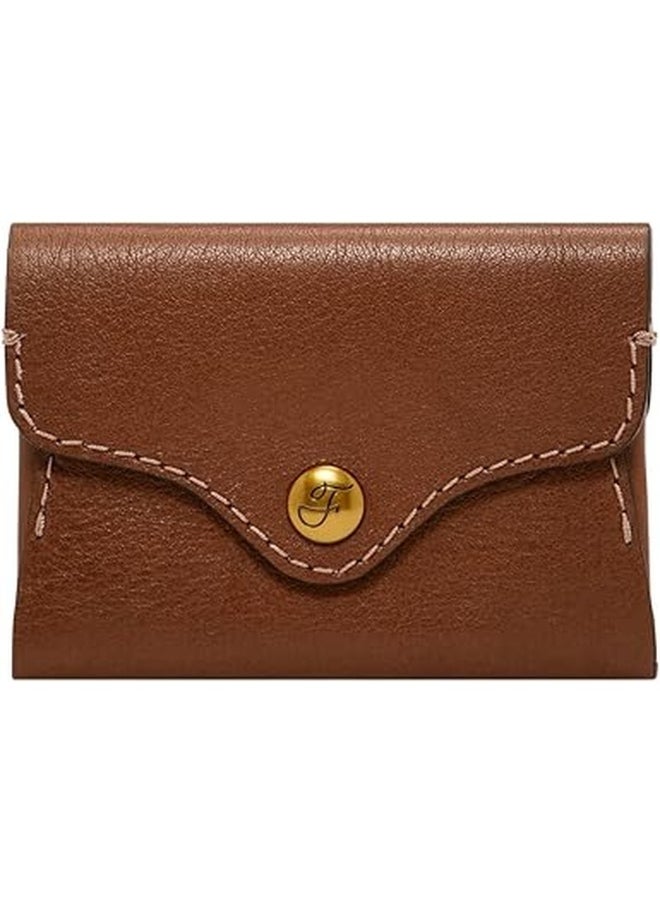 Fossil Women's Heritage Leather Card Case Wallet for Women