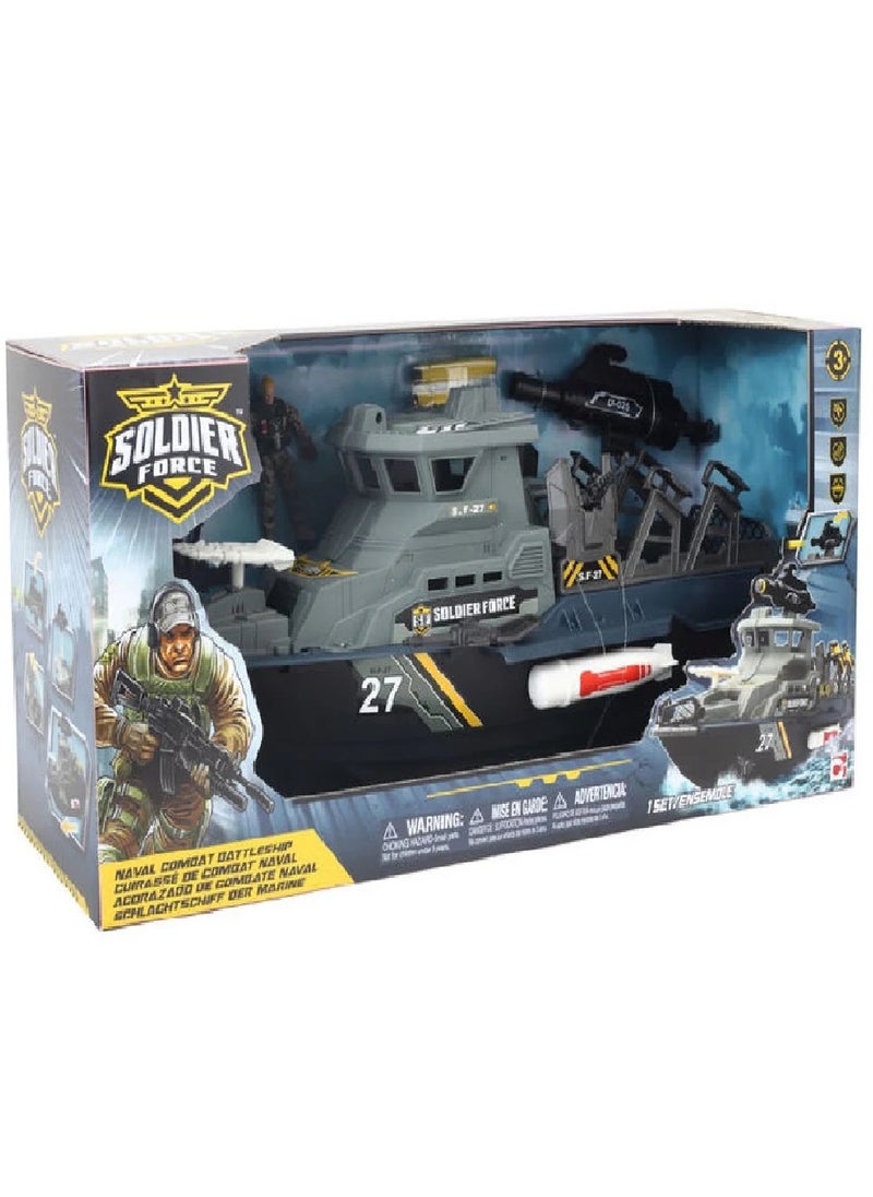 Soldier Force Naval Combat Battleship Playset