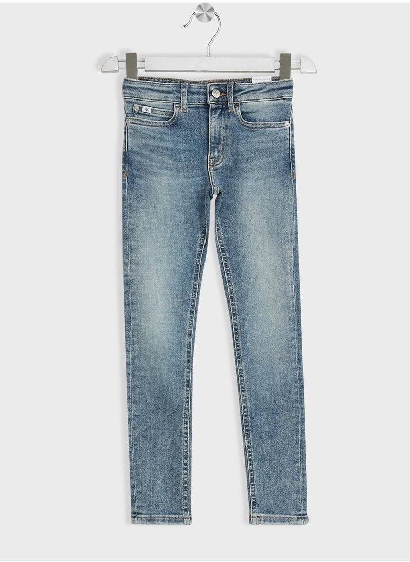 Kids Light Wash Skinny Jeans