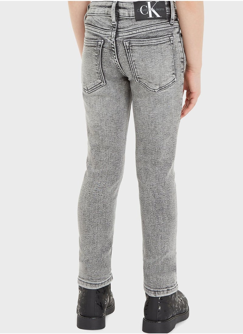 Kids Mid Wash Skinny Jeans