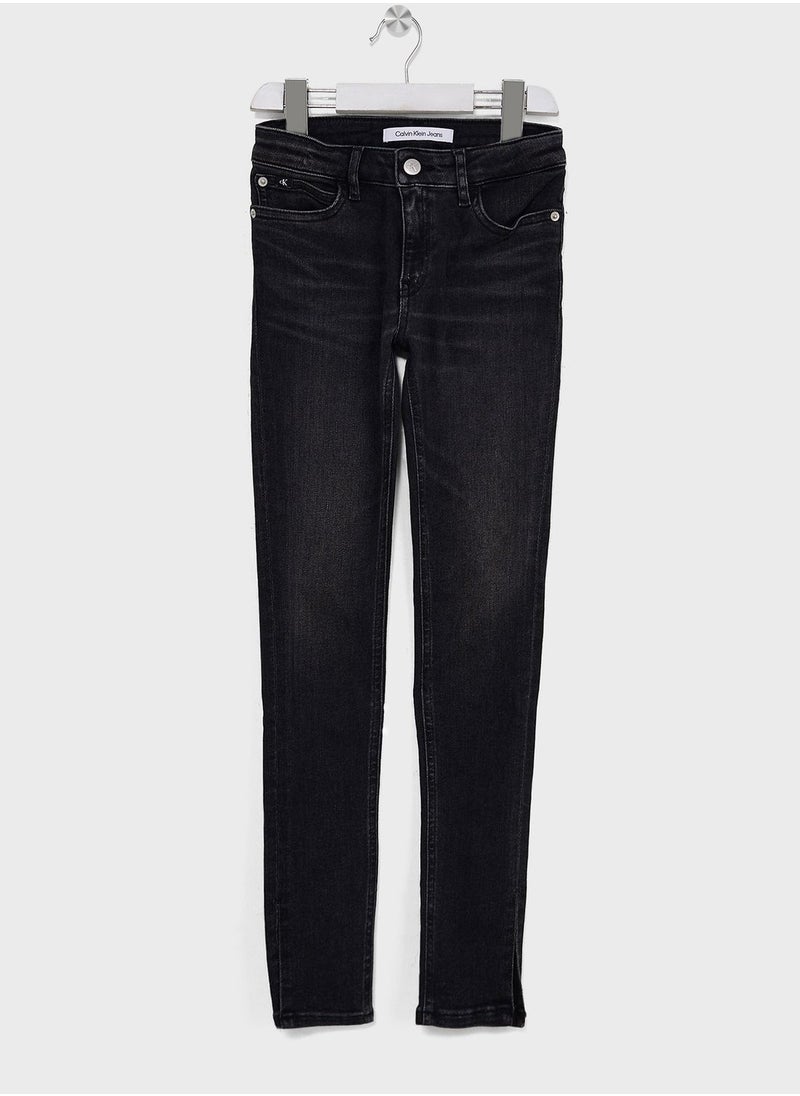 Kids Mid Wash Skinny Jeans