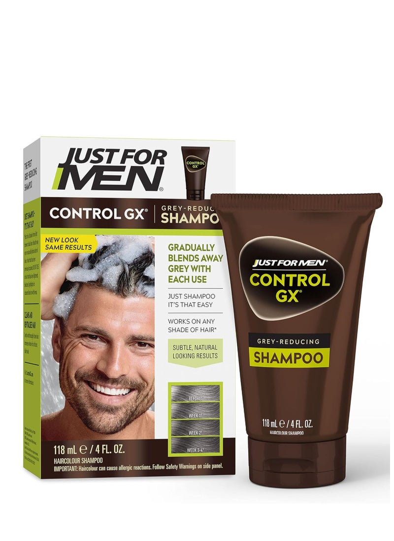 Control GX Grey Reducing Shampoo Condition and Revitalize Hair for Men with Coconut Oil and Aloe Vera 118ml