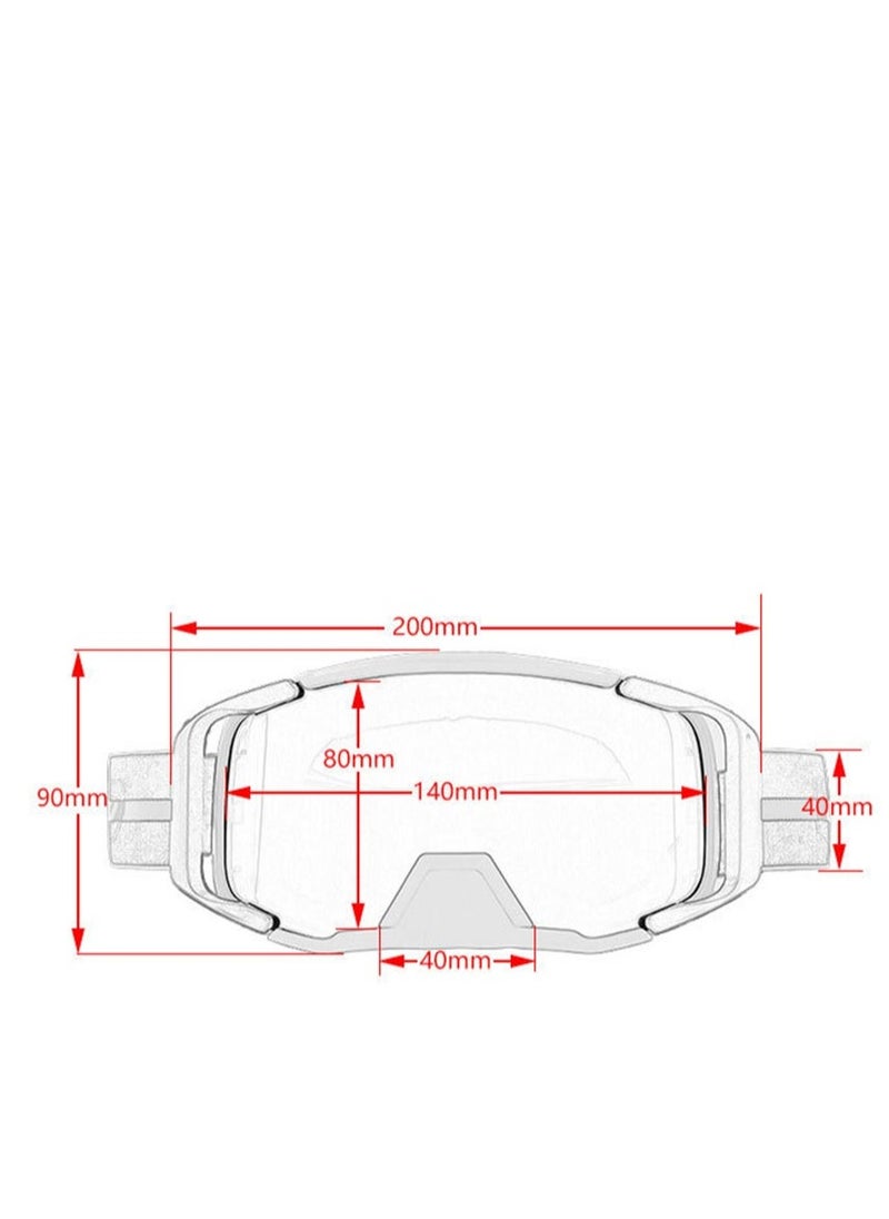 Dirt Bike Goggles Motorcycle Goggles Anti-Fog Ski Goggles Motocross Goggles Anti-Scratch ATV Goggles UV400 Protection Suitable For Cross-Country, Skiing, Riding, Motorcycle, Men, Women