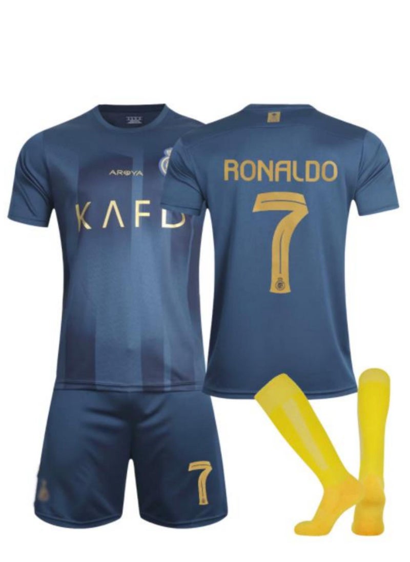 Kids Football Jersey Set,New 2024 Season,Cristiano Ronaldo No #7 Soccer Jersey,World Champion Football Soccer Jersey Set Kids & Youth Sizes Tracksuits