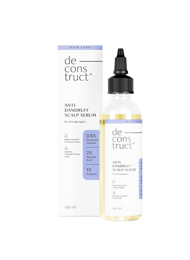 Deconstruct Anti-Dandruff Scalp Serum|Contains 2% Salicylic Acid + 1% Prebiotic + 0.5% Piroctone Olamine|Dandruff Remover|Sulphate&Paraben Free - 100Ml,130 Grams