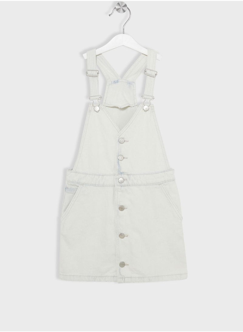 Kids Denim Dungarees