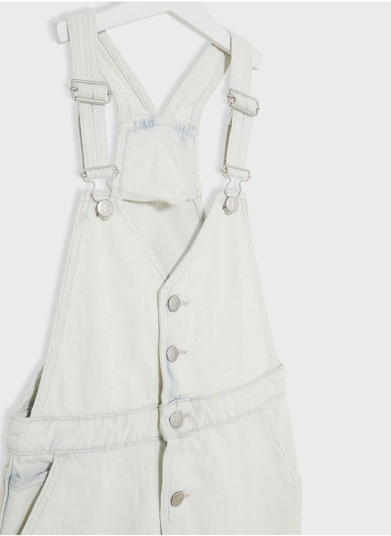 Kids Denim Dungarees