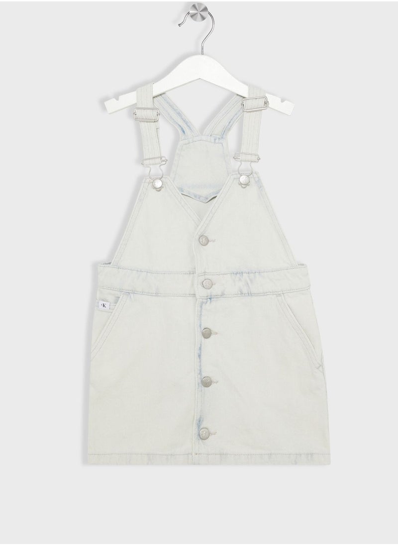 Kids Denim Dungarees