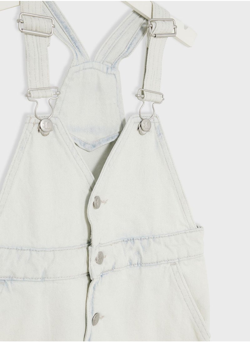 Kids Denim Dungarees