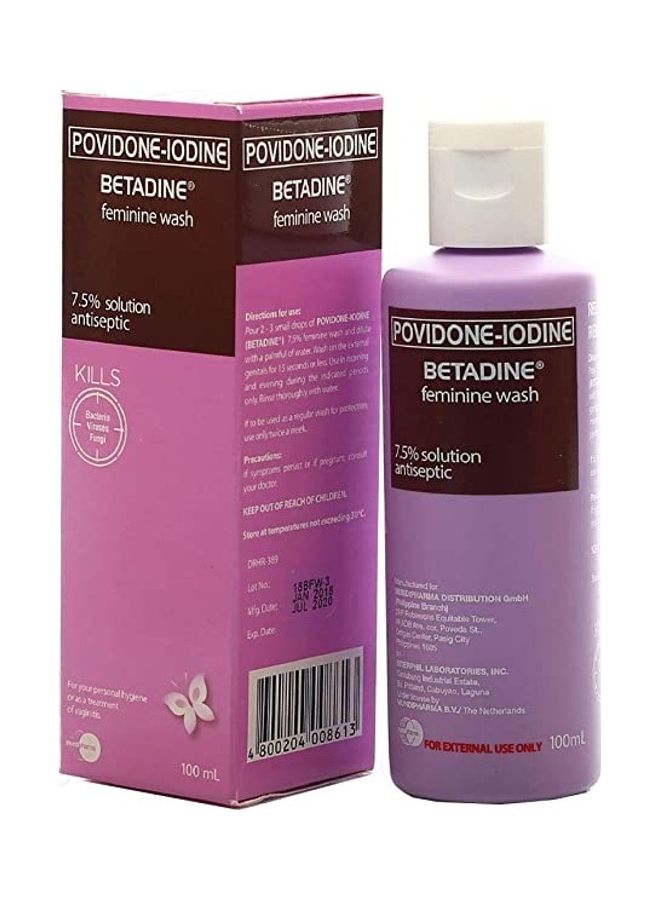 Povidone-Iodine Feminine Wash Pink 100ml