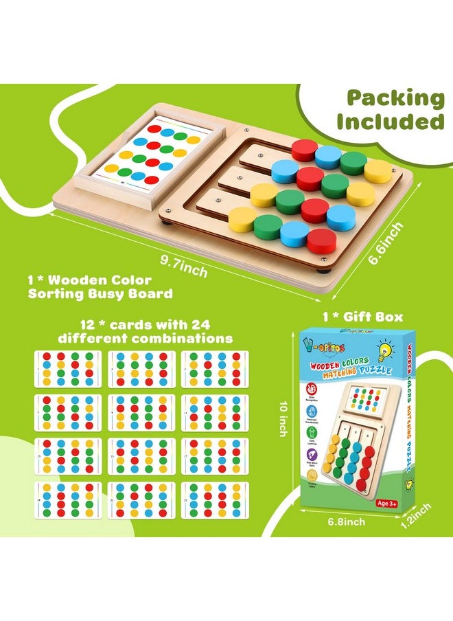 Color Matching Puzzle Toys Montessori Brain Teasers Game For Kids Age 3 4 5 6 7 Years Old Road Trip Toys For Boys & Girls Handheld Games For Travel Ideal Christmas Birthday Gifts