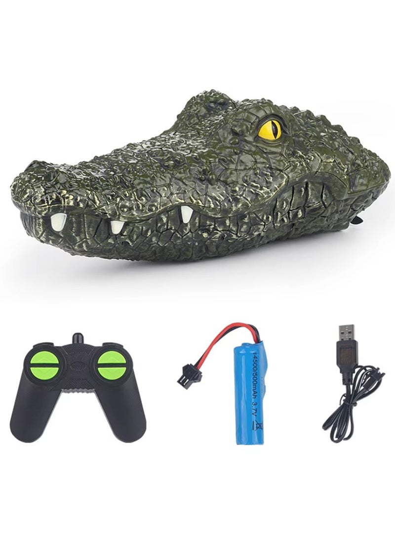 RC Boat Electric Racing Boat, 2.4G High-Speed Simulation Remote Control Alligator Head, Waterproof Prank Toys For Pools And Lakes, Floating Crocodile Head Simulation Crocodile Head