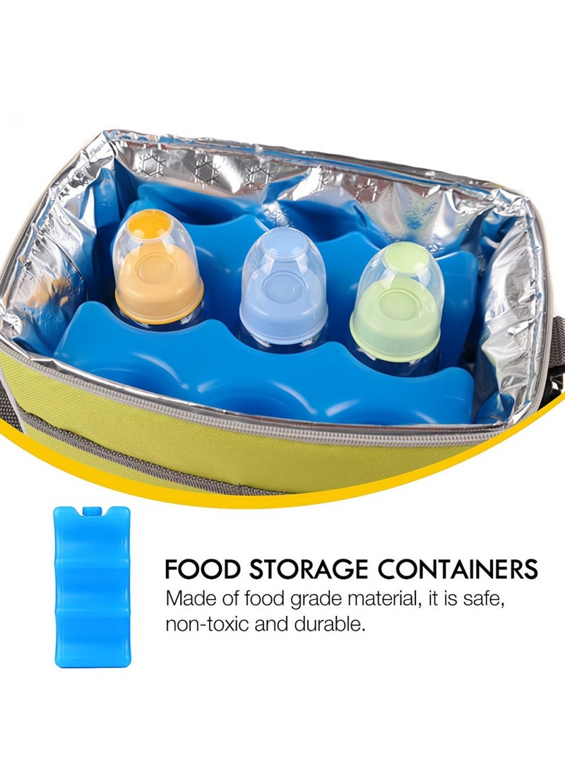 2Pcs Breastmilk Storage Bag, Ice Pack for Lunch Box Contoured Shape Fits Around Breast Milk Bottles and Keeps Your Breast Milk Fresh