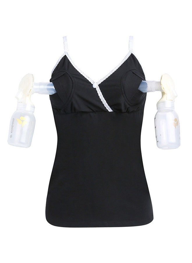 Nursing Tank Top - Black_L