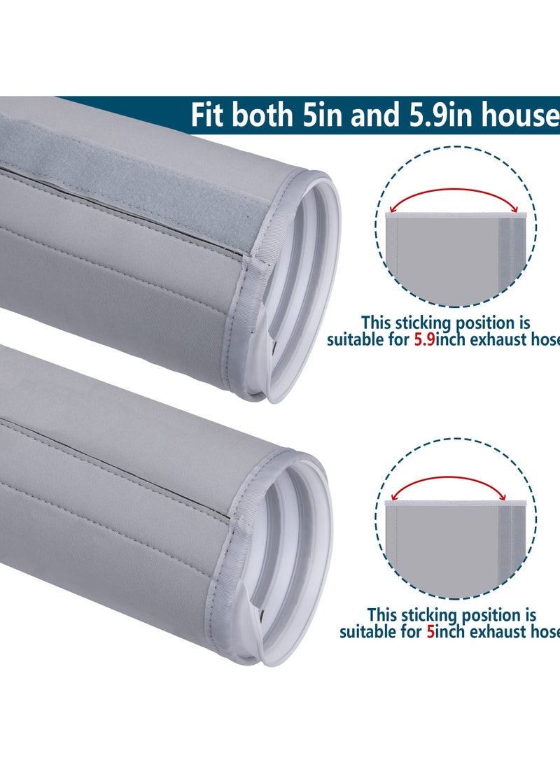 Air Conditioner Hose Cover Wrap, Insulated AC Duct Vent Sleeve for Portable AC, Fits 5