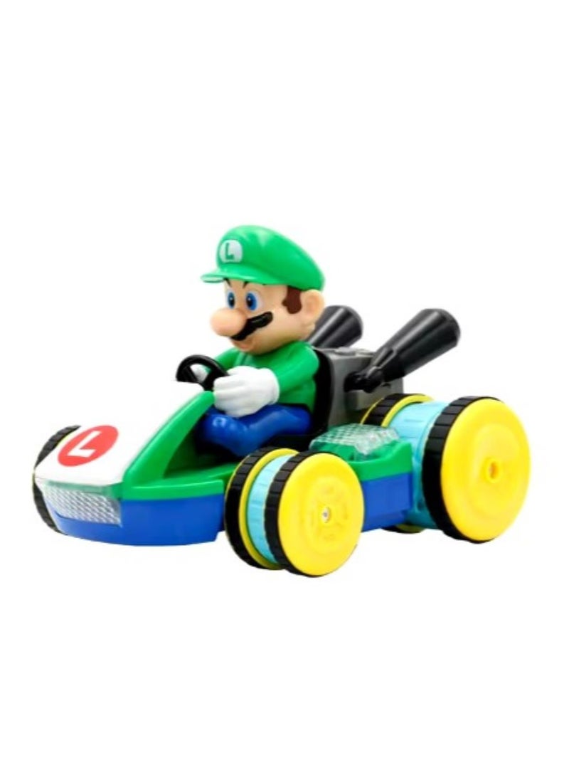 High-Speed Green Character Car Remote Control Toy - Fun Racing Action with Bright LED Wheels & Durable Design