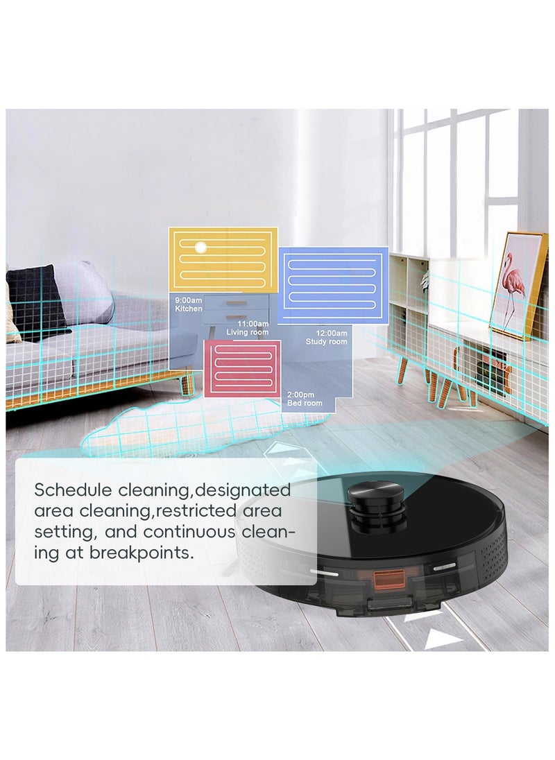 Utillify High-Performance Robot Vacuum AT900 Cleaner With All-In-One Smart Base Station LDS Laser Navigation,4 Hours Runtime, Voice Control, Wet & Dry 4 L Self-Charging, and Alexa Compatibility