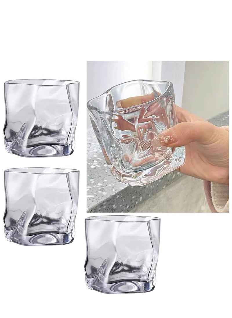 MAAC Home Set of 4 Artisanal Irregular Shot Glass| Elegant Durable and Classic design Perfect for Family Everyday Use, and Family Get- Together, Restaurant, Banquet and More