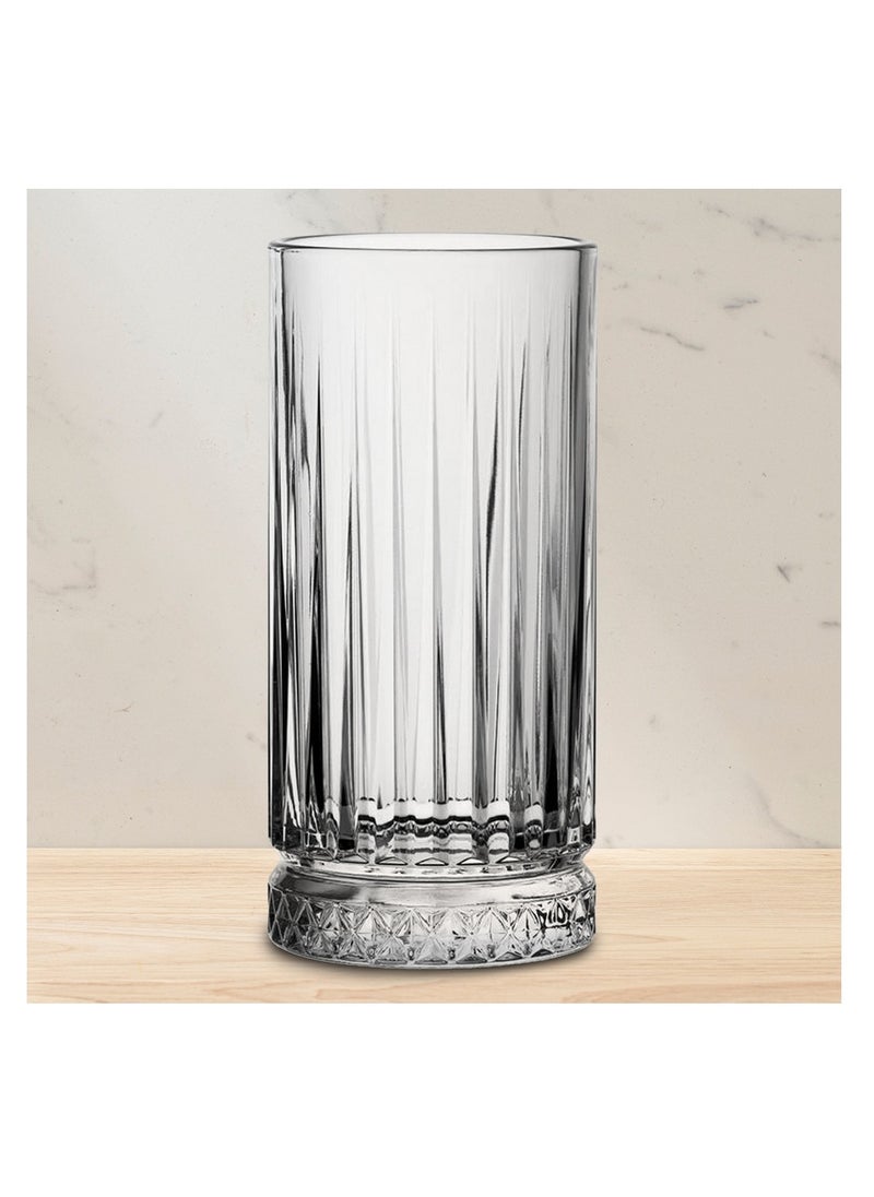 MAAC Home Set of 4 Elegant Artisanal Highball Glass for Refreshing Drinks| Elegant Durable and Classic design Perfect for Family Everyday Use, and Family Get- Together, Restaurant, Banquet and More