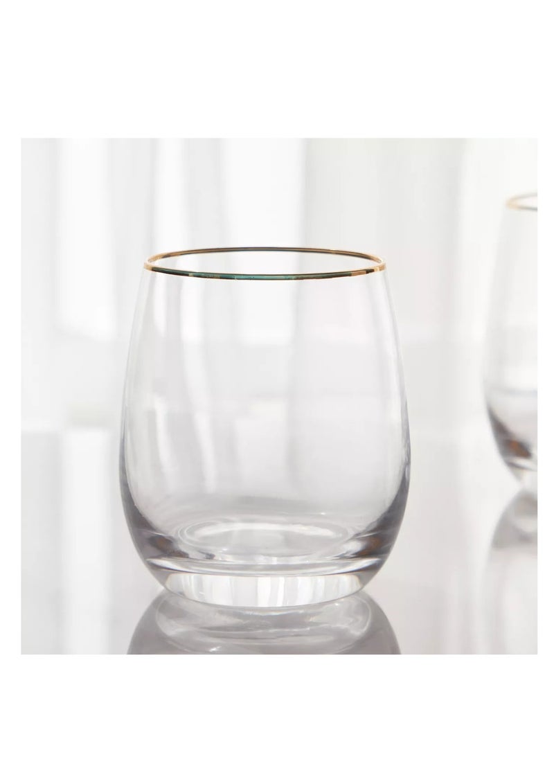 MAAC Home Set of 4 Sophisticated Artisanal Gold Cup for Elegant Evenings| Elegant Durable and Classic design Perfect for Family Everyday Use, and Family Get- Together, Restaurant, Banquet and More