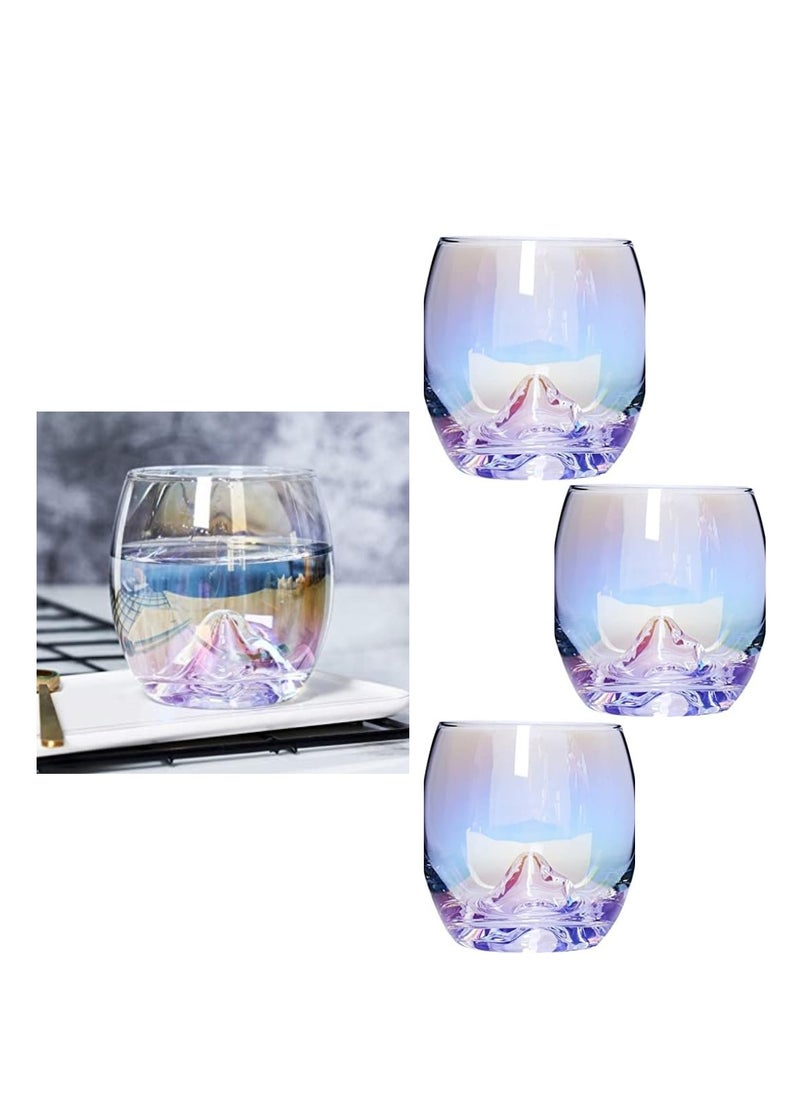 MAAC Home Set of 4 Elegant Dazzle Colour Artisanal Glass Cup| Elegant Durable and Classic design Perfect for Family Everyday Use, and Family Get- Together, Restaurant, Banquet and More