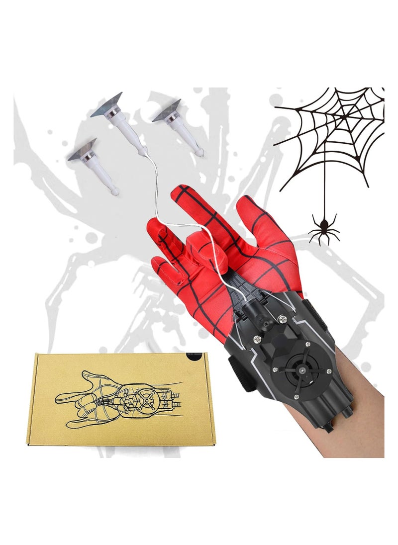 Spider Web Shooters String Shooter Toy – Superhero Roleplay Gear with Elastic Strap, Safe Web String Action for Kids and Adults, Perfect for Halloween, Cosplay, and Outdoor Fun