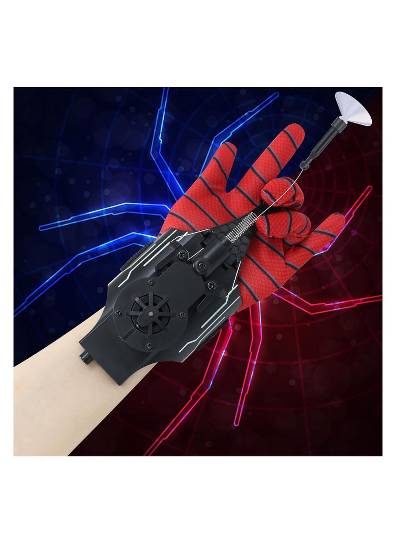 Spider Web Shooters String Shooter Toy – Superhero Roleplay Gear with Elastic Strap, Safe Web String Action for Kids and Adults, Perfect for Halloween, Cosplay, and Outdoor Fun