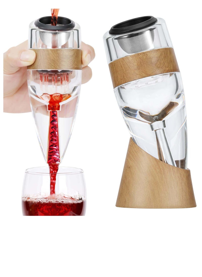 Decanter Set, Drinks Pourer with Strainer, Champagne Premium Pourer, No Drip or Spills, Quality and Convenience for Sommeliers