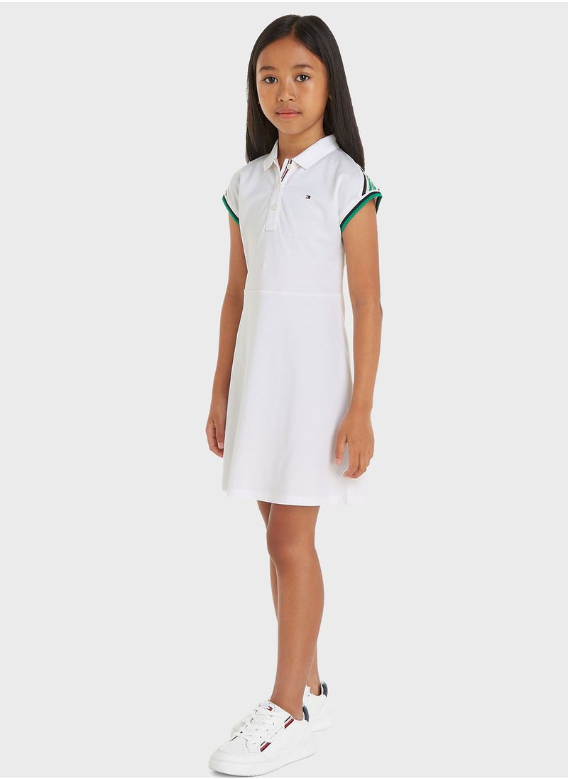 Kids Sriped Polo Dress