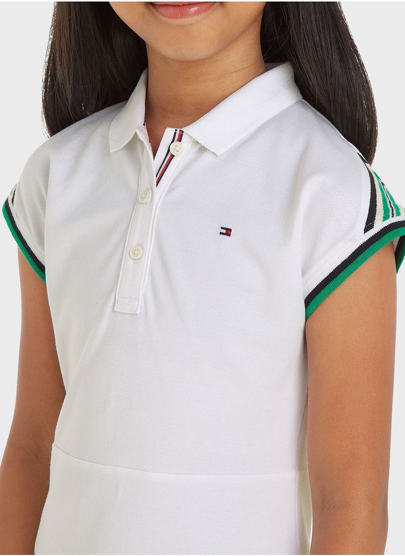 Kids Sriped Polo Dress