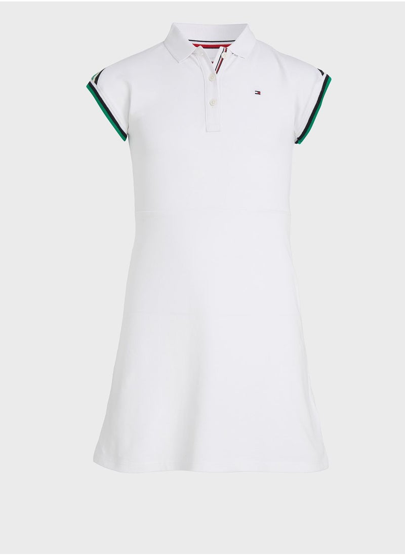 Kids Sriped Polo Dress