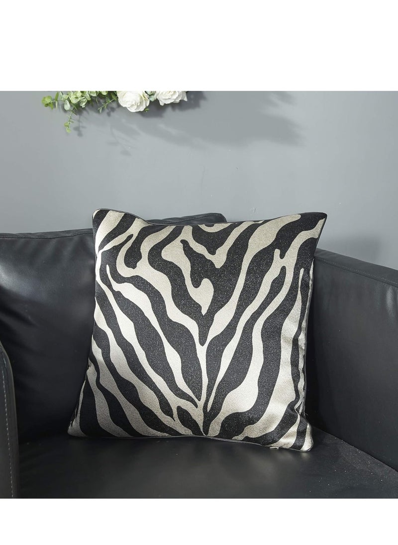 Home Sofa Office Zebra Stripe Cushion Pillow Cover 2-piece Set 45 * 45cm