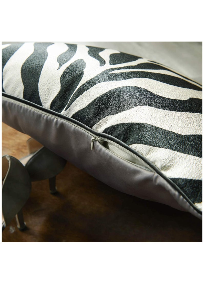 Home Sofa Office Zebra Stripe Cushion Pillow Cover 2-piece Set 45 * 45cm