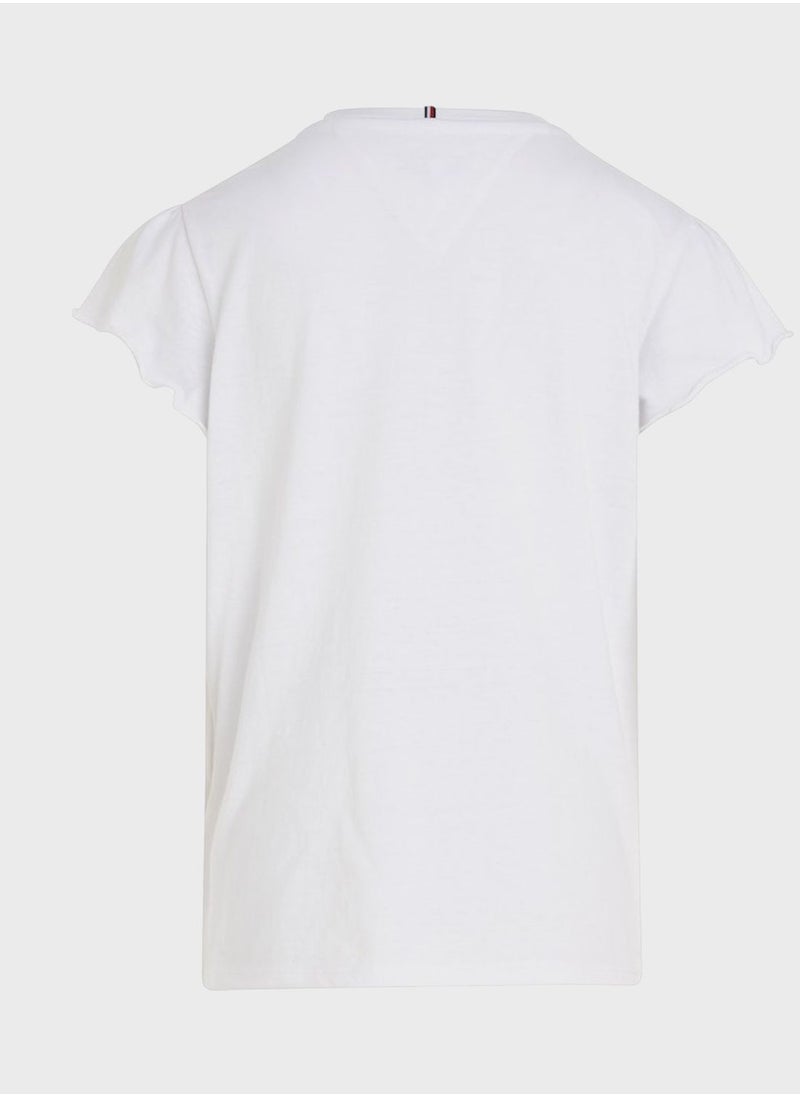 Youth Ruffle Sleeve Top