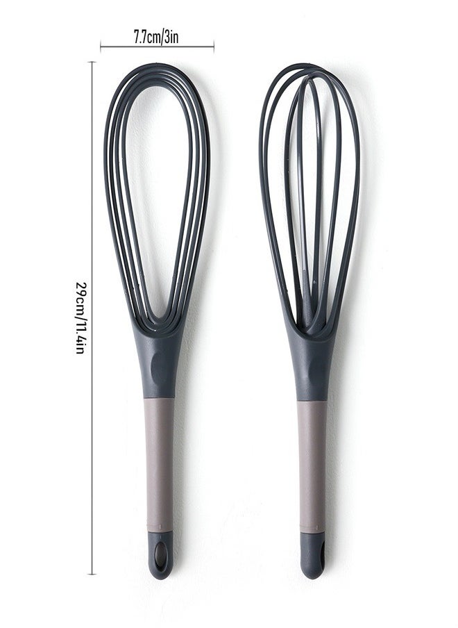 Twist Whisk 2 in 1 flat and Collapsible balloon whisk Suitable for non stick cookware