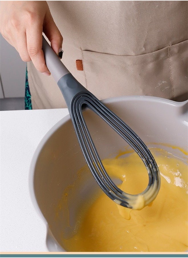 Twist Whisk 2 in 1 flat and Collapsible balloon whisk Suitable for non stick cookware