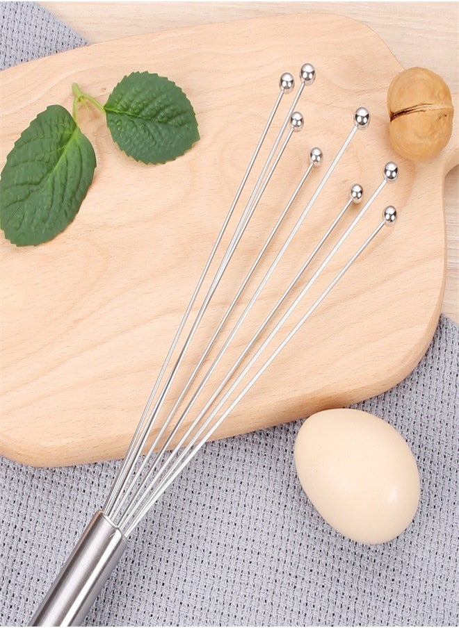 Whisks for Cooking Stainless Steel Ball Whisk Wire Egg Whisk Kitchen Whisks for Cooking Blending Whisking Beating Stirring Blender for Sauces Eggs Cream