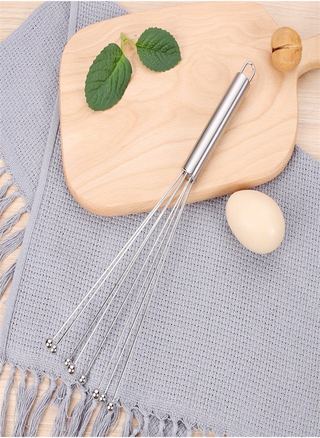 Whisks for Cooking Stainless Steel Ball Whisk Wire Egg Whisk Kitchen Whisks for Cooking Blending Whisking Beating Stirring Blender for Sauces Eggs Cream