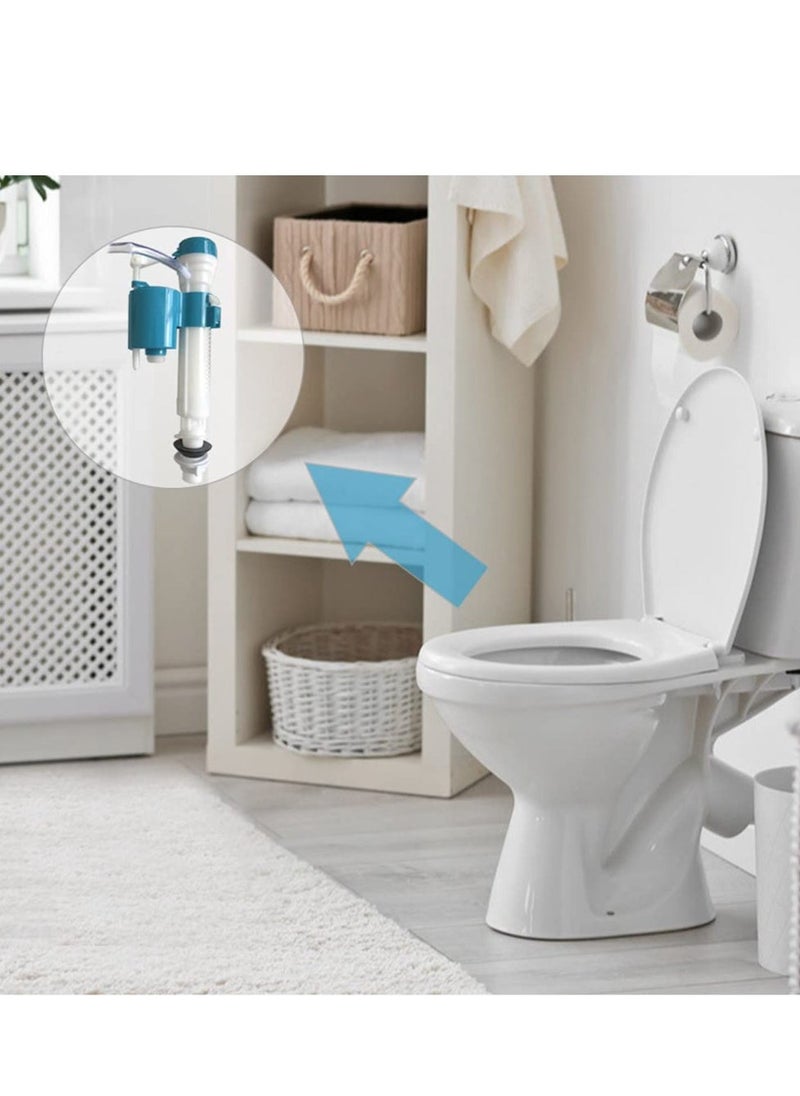 Toilet Cistern Bottom Inlet Valve - Bathroom Toilet Water Tank Fittings, ABS Material -Adjustable Fill Valve for Bathroom, Silent Water Saving, Easy to Install for Bathroom, Toilet(1/2