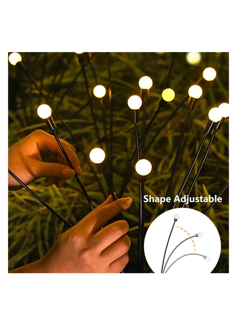 Brightever Upgraded Solar Lights Outdoor Waterproof - Swaying Solar Garden Lights, Firefly Lights with Highly Flexible Copper Wires, Yard Pathway Christmas Landscape Stake Lights, 2 Packs