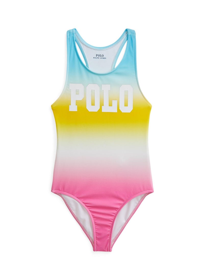 Kids Logo Dip Dye Swimsuit