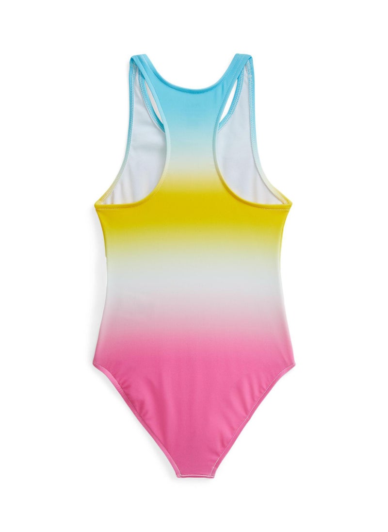 Kids Logo Dip Dye Swimsuit