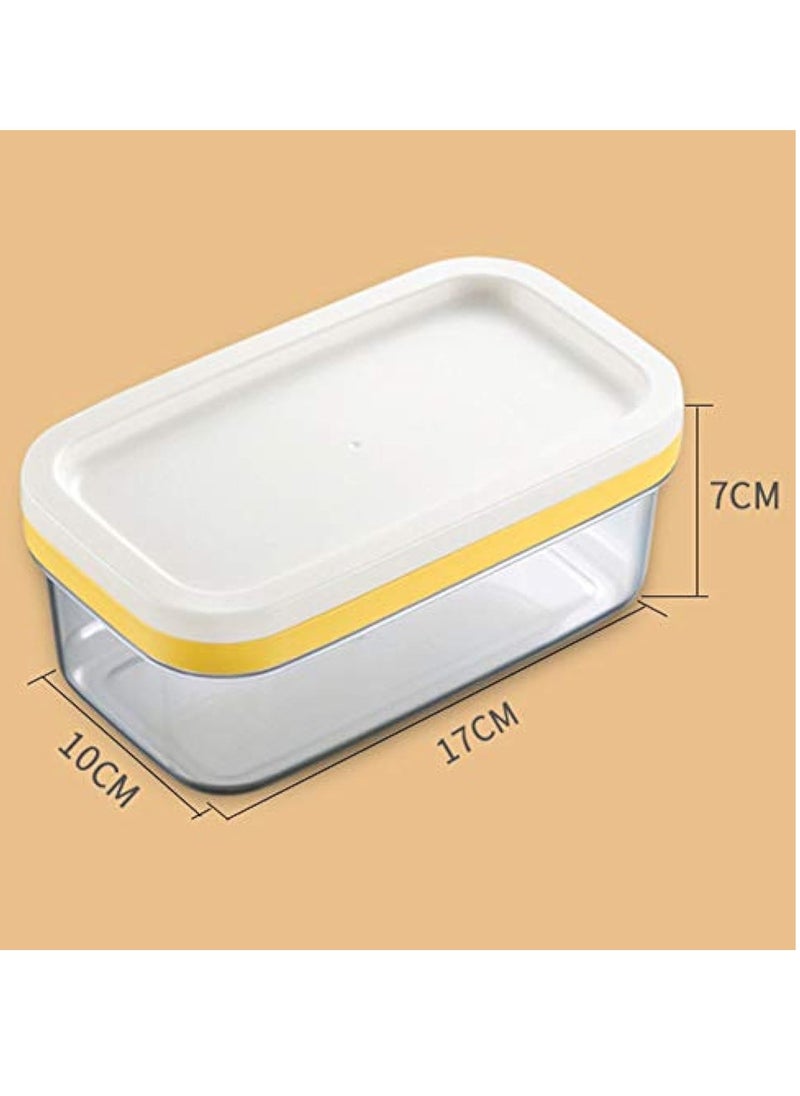 Butter Slicer Cutter Stainless Steel, Butter Dish with Lid, Plastic Rectangle Butter Keeper with Cutter, Stick Butter Container Dish with Lid, Butter Container Butter Box Case for Countertop or Fridge