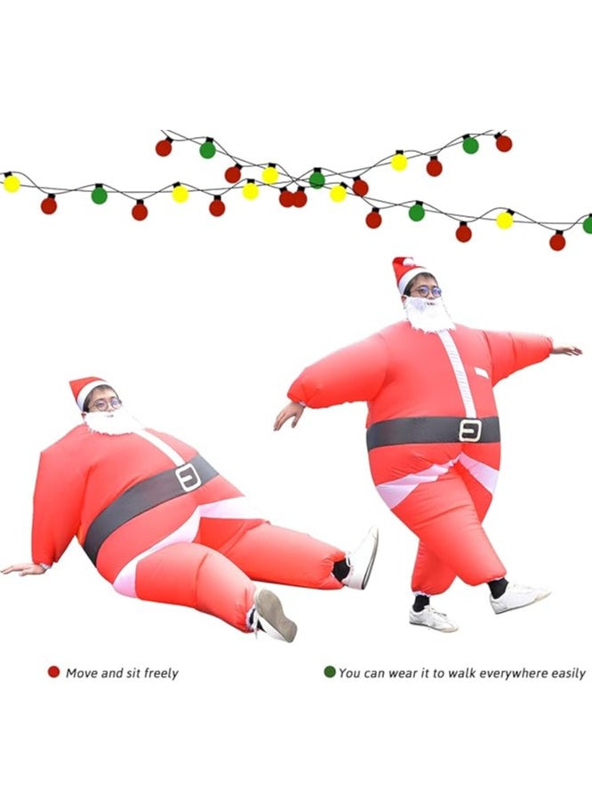 Inflatable Christmas Santa Claus Costume Unisex Adult Xmas Inflatable Funny Festive Suit Blow Up