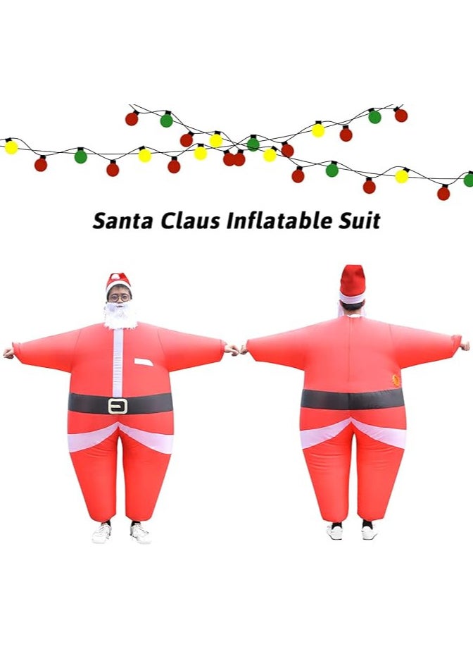 Inflatable Christmas Santa Claus Costume Unisex Adult Xmas Inflatable Funny Festive Suit Blow Up