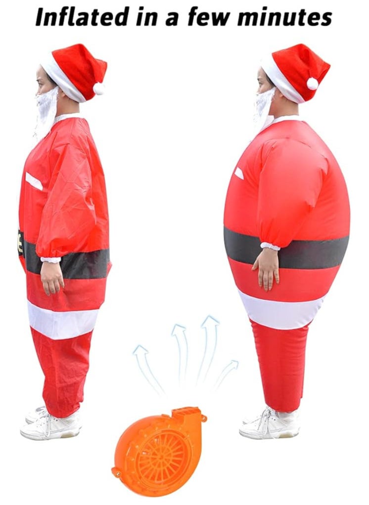 Inflatable Christmas Santa Claus Costume Unisex Adult Xmas Inflatable Funny Festive Suit Blow Up