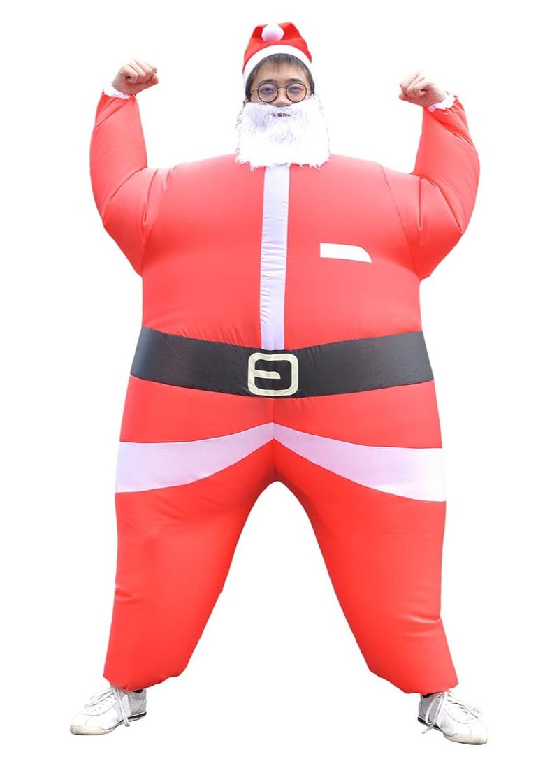 Inflatable Christmas Santa Claus Costume Unisex Adult Xmas Inflatable Funny Festive Suit Blow Up