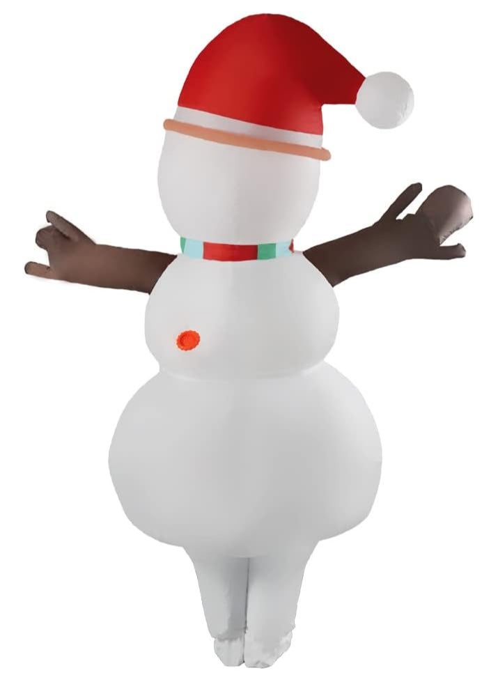 Snowman Inflatable Blow Up Costume Suit for Christmas Halloween Cosplay Men Women Funny Costume